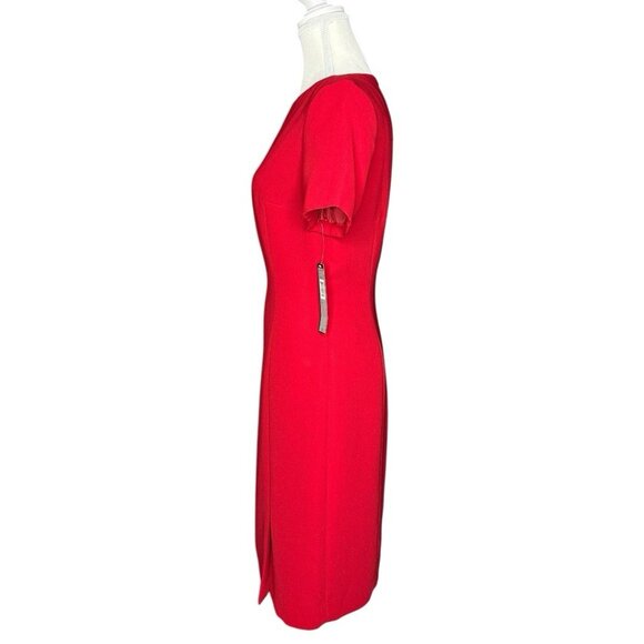 Tahari‎ Women's NWT Red Vinny Business Career Shift Dress 4/C33.2 - Picture 3 of 15